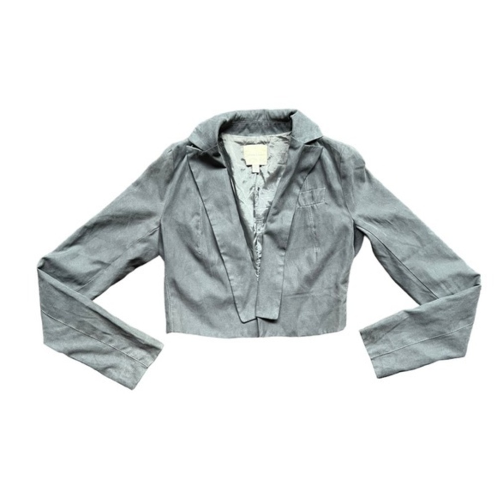 Urban Outfitters Silence + Noise Cropped Blazer Gray Suedelike Size XS